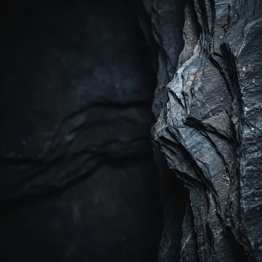 Dark Layered Slate Rock Texture Background