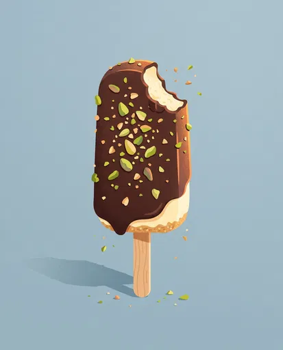 Chocolate Cheesecake Stick with Pistachio Illustration