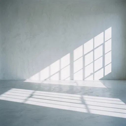 Minimalist Plaster Studio With Window Shadows