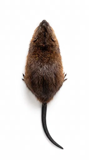 Overhead Studio Shot of a Muskrat