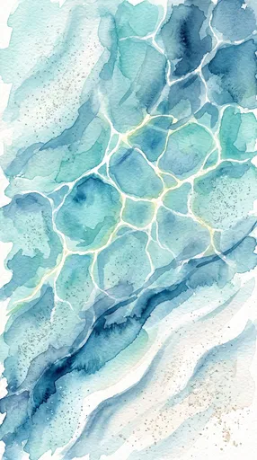 Watercolor Coastal Water Ripples Background
