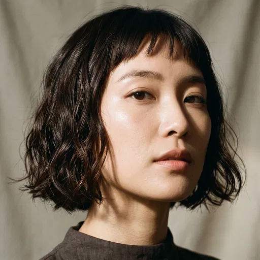 East Asian Woman With Wavy Bob
