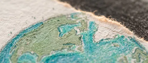 Macro Close-Up of Pastel Earth Drawing