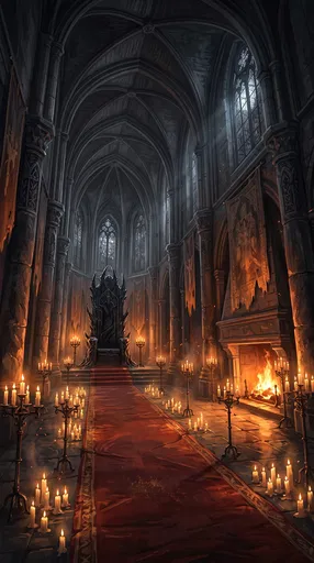 Dark Gothic Throne Room Concept Art