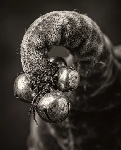 Monochrome Macro Jester Hat Bells