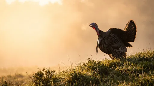 Wild Turkey Gobbling on Sunrise Hill