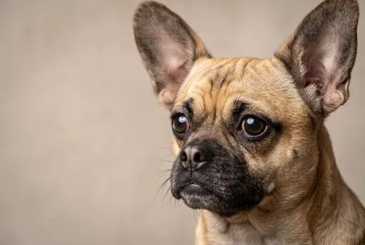 Fawn Chihuahua Pug Mix Studio Portrait