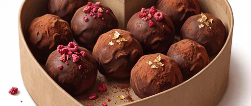 Artisanal Chocolate Truffles in Heart Box