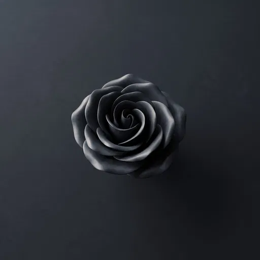 Matte Charcoal Rose on Dark Background