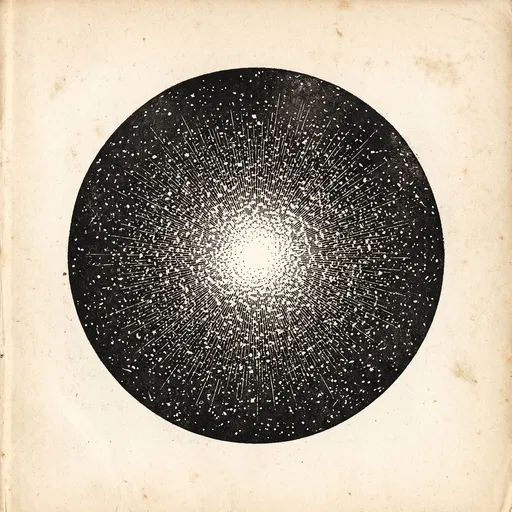 Antique Star Cluster Wood Engraving