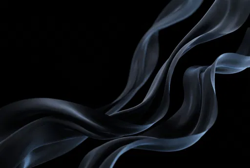 Flowing Dark Satin Ribbons on Black