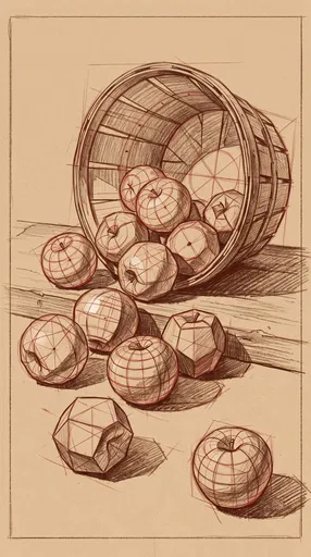 Constructive Academic Sketch of Spilled Apples