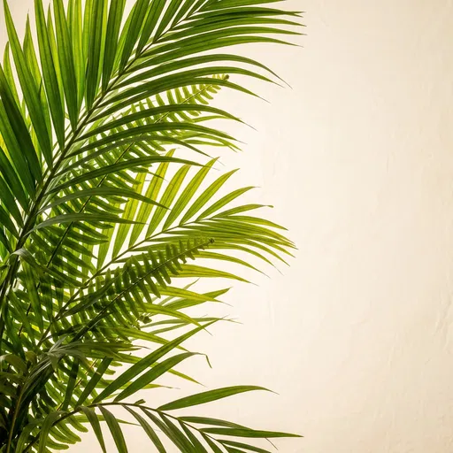 Backlit Palm and Fern Fronds