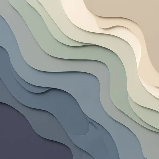 Layered Paper Cut Ocean Contours