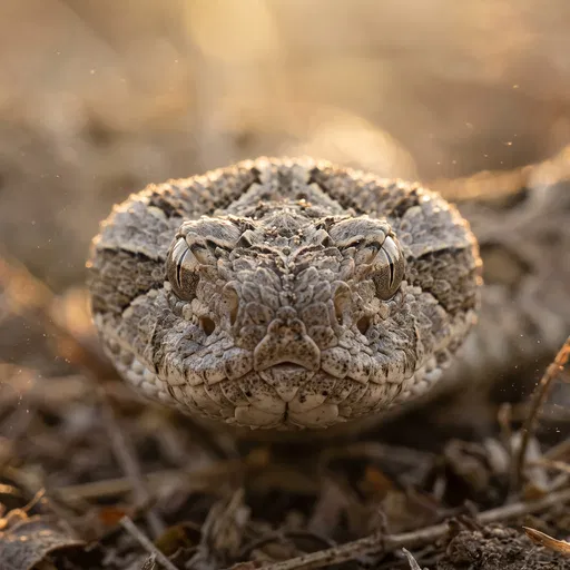 Macro Portrait of Viper Head