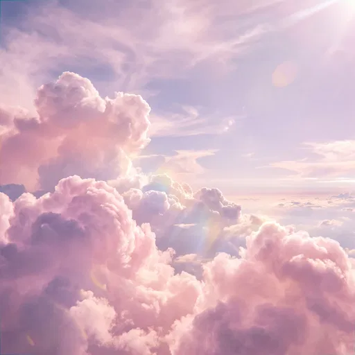 Dreamy Pastel Pink and Purple Clouds