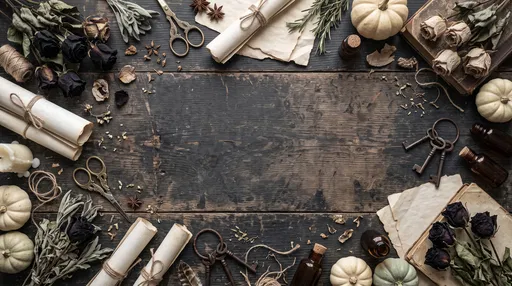 Gothic Apothecary Flat Lay Frame