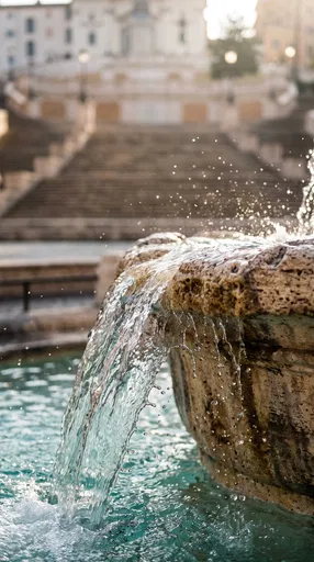 Fountain Water Detail at Spanish Steps