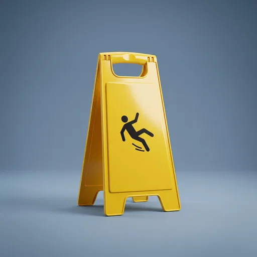 Yellow Wet Floor Warning Sign
