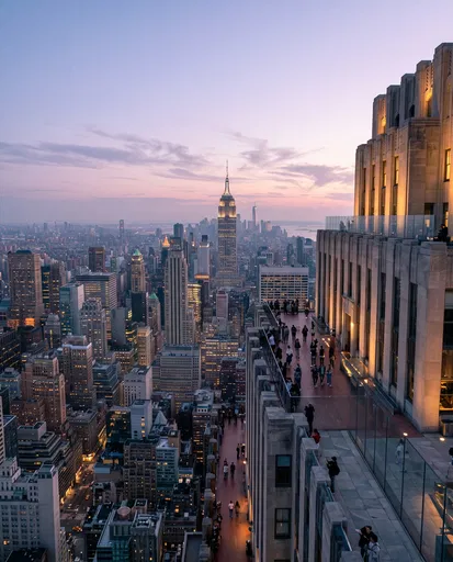 Manhattan Skyline From Observation Deck