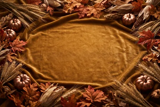 Autumn Harvest Velvet Background Frame
