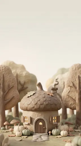 Clay Acorn Cottage Autumn Wallpaper