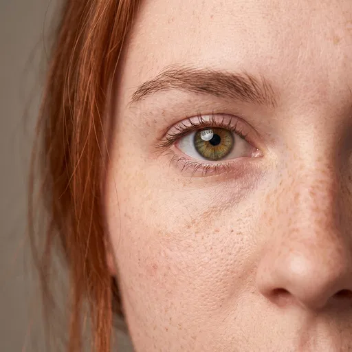 Macro Close-Up of Woman's Hazel Eye