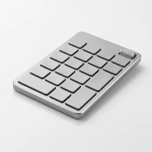 Minimalist Silver Aluminum Mechanical Keypad