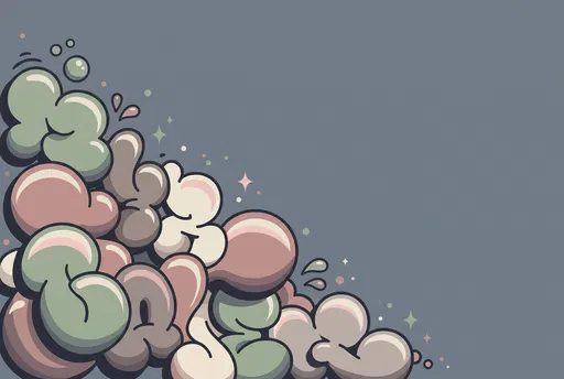 Abstract Pastel Bubble Graffiti Corner Background