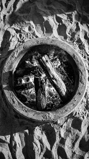 Monochrome Beach Concrete Fire Pit