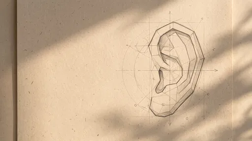 Geometric Human Ear Sketch on Paper