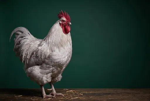 Lavender Orpington Rooster Studio Portrait
