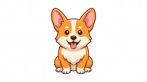 Cute Cartoon Corgi Puppy Illustration