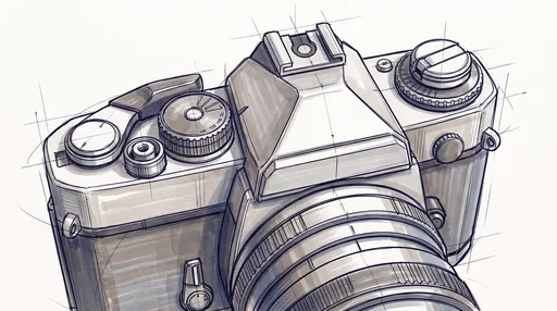 Classic Camera Pen and Marker Sketch