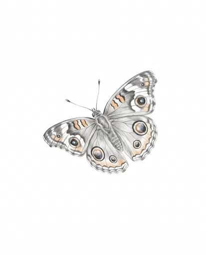 Buckeye Butterfly Pencil Sketch
