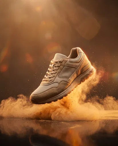 Floating Sandstone Sneaker in Golden Dust