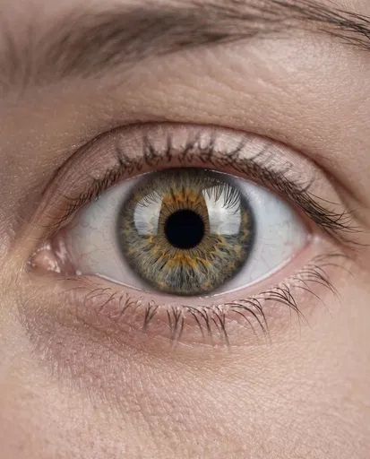 Macro Close-Up of Hazel Gray Eye