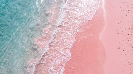 Aerial View of Pink Sand Beach