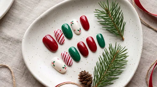 Festive Christmas Press-On Nail Tips