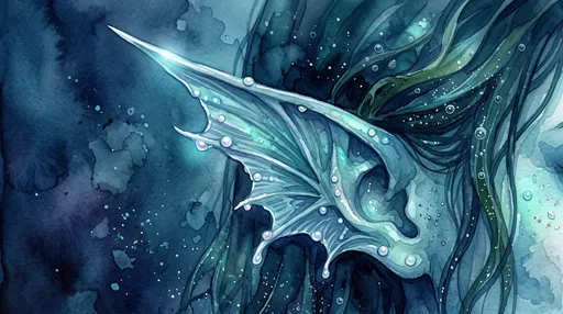 Watercolor Aquatic Sea-Elf Fin Ear