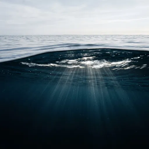 Minimalist Split Waterline Ocean Sunbeams