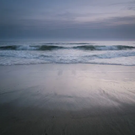 Calm Ocean Waves at Twilight