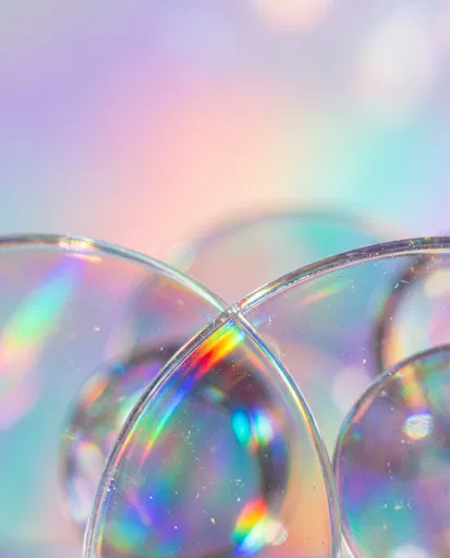 Macro Iridescent Prism Glass Abstract Background
