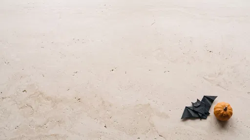 Origami Bat and Gourd on Travertine