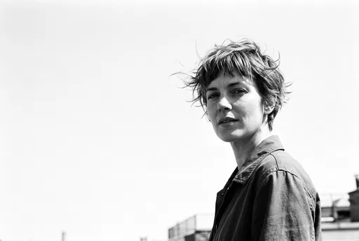 Monochrome Portrait of Woman With Pixie Cut