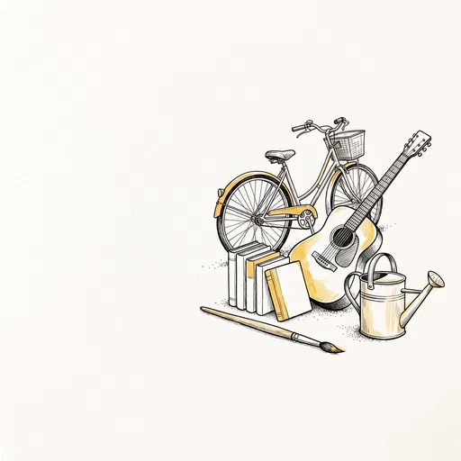 Ink Sketch of Everyday Hobby Items