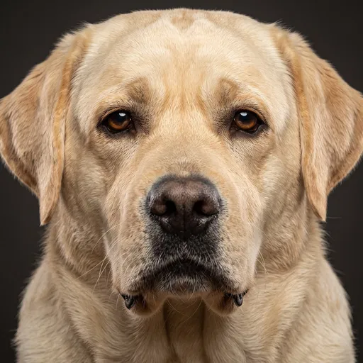 Yellow English Labrador Studio Portrait