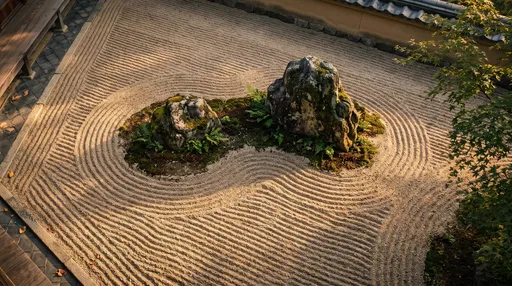 Golden Hour Zen Rock Garden