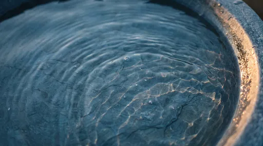 Water Ripples in Stone Basin