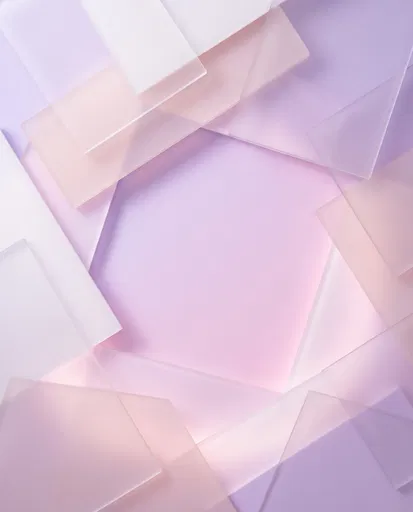 Pastel Frosted Acrylic Geometric Frame Background